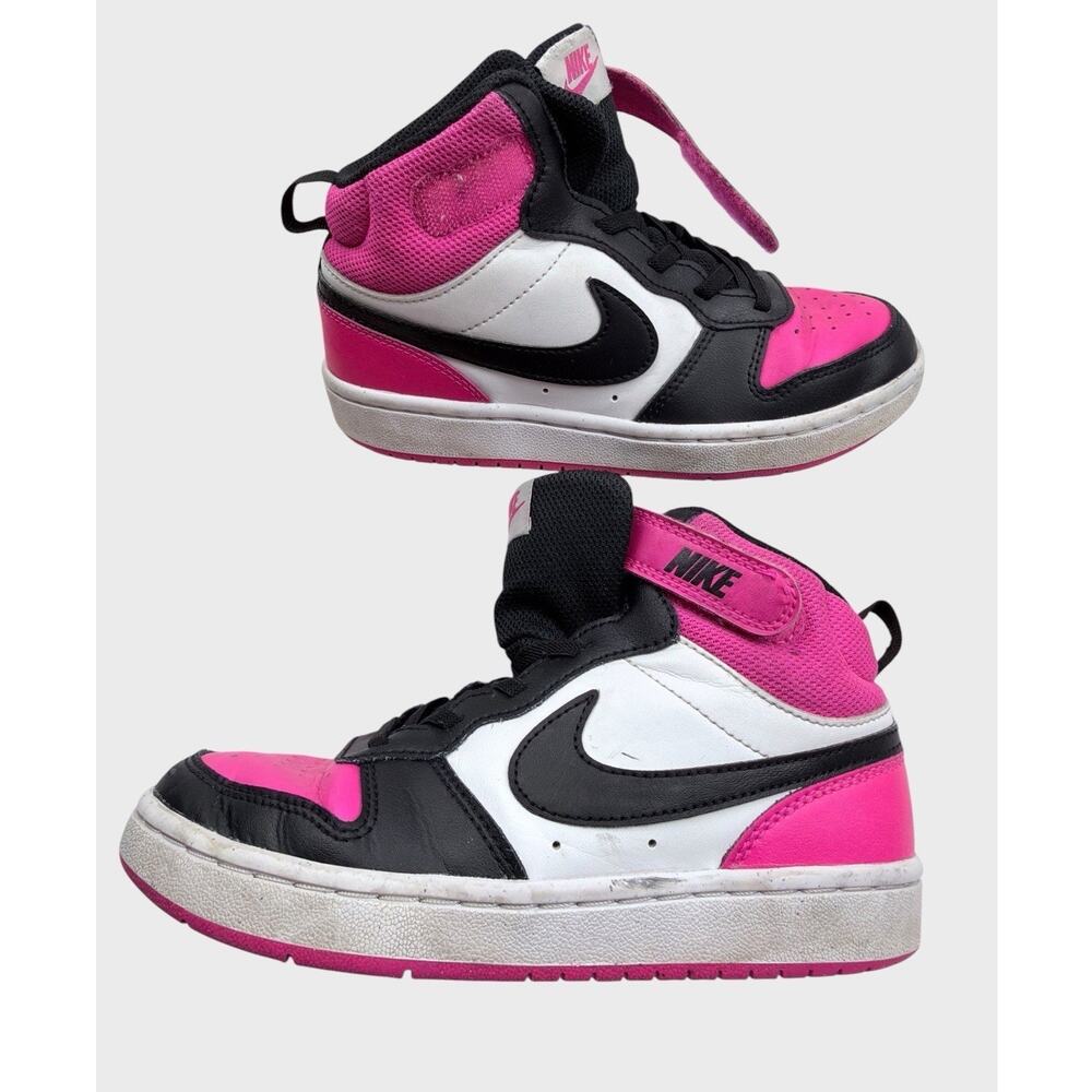 Nike High Top Sneakers – Youth 2Y – Black/White/Hot Pink - Picture 3 of 9